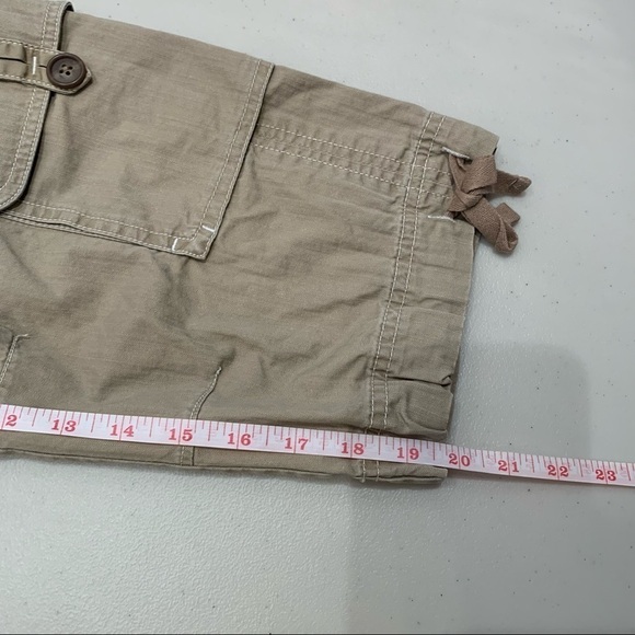 Eddie Bauer Cropped Cargo Pants Drawstring Bottom Size 2 - Picture 9 of 9